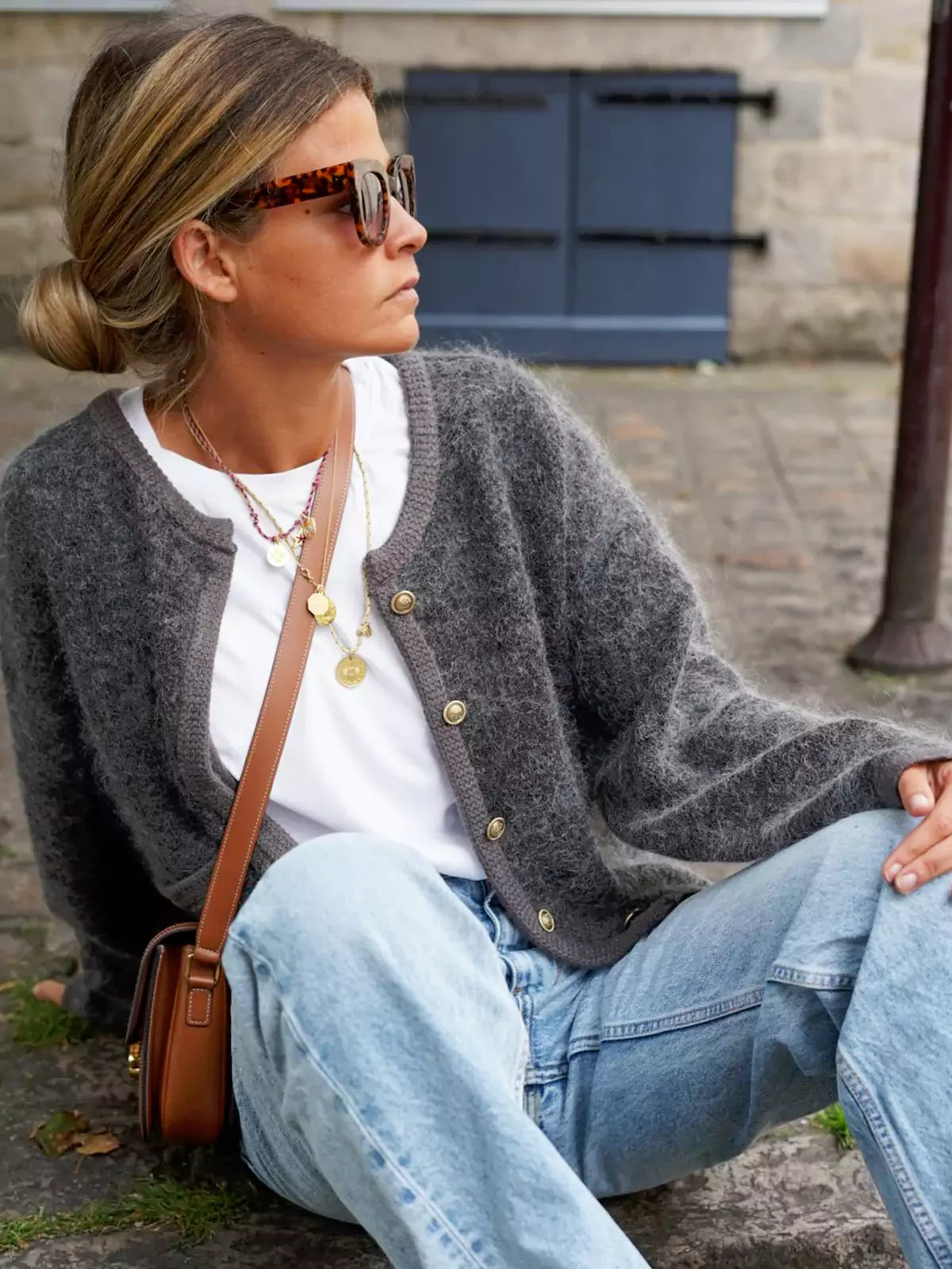 PureLife Textured Knit Cardigan
