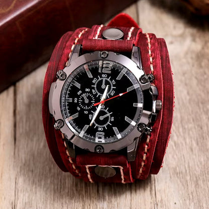 Men's "cavera" Leather Watch