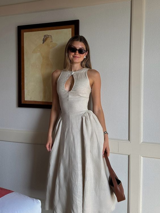Selina Linen Midi Dress