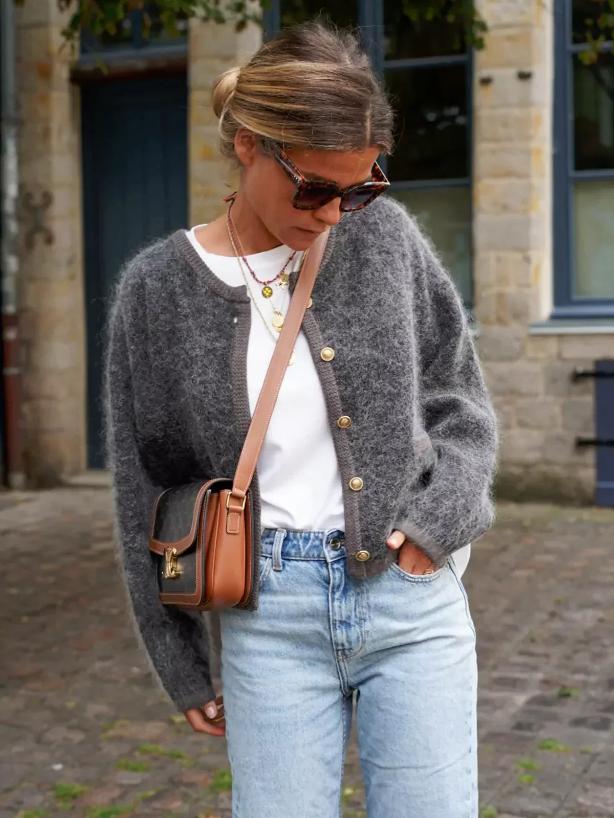PureLife Textured Knit Cardigan