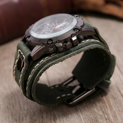 Men's "cavera" Leather Watch