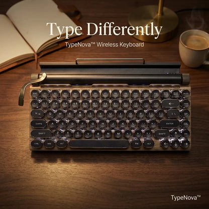 TypeRova — Retro Wireless Keyboard for Focused Work
