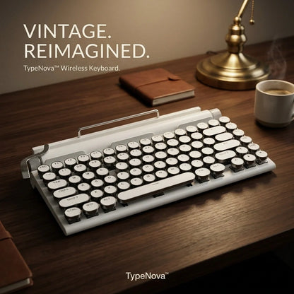 TypeRova — Retro Wireless Keyboard for Focused Work
