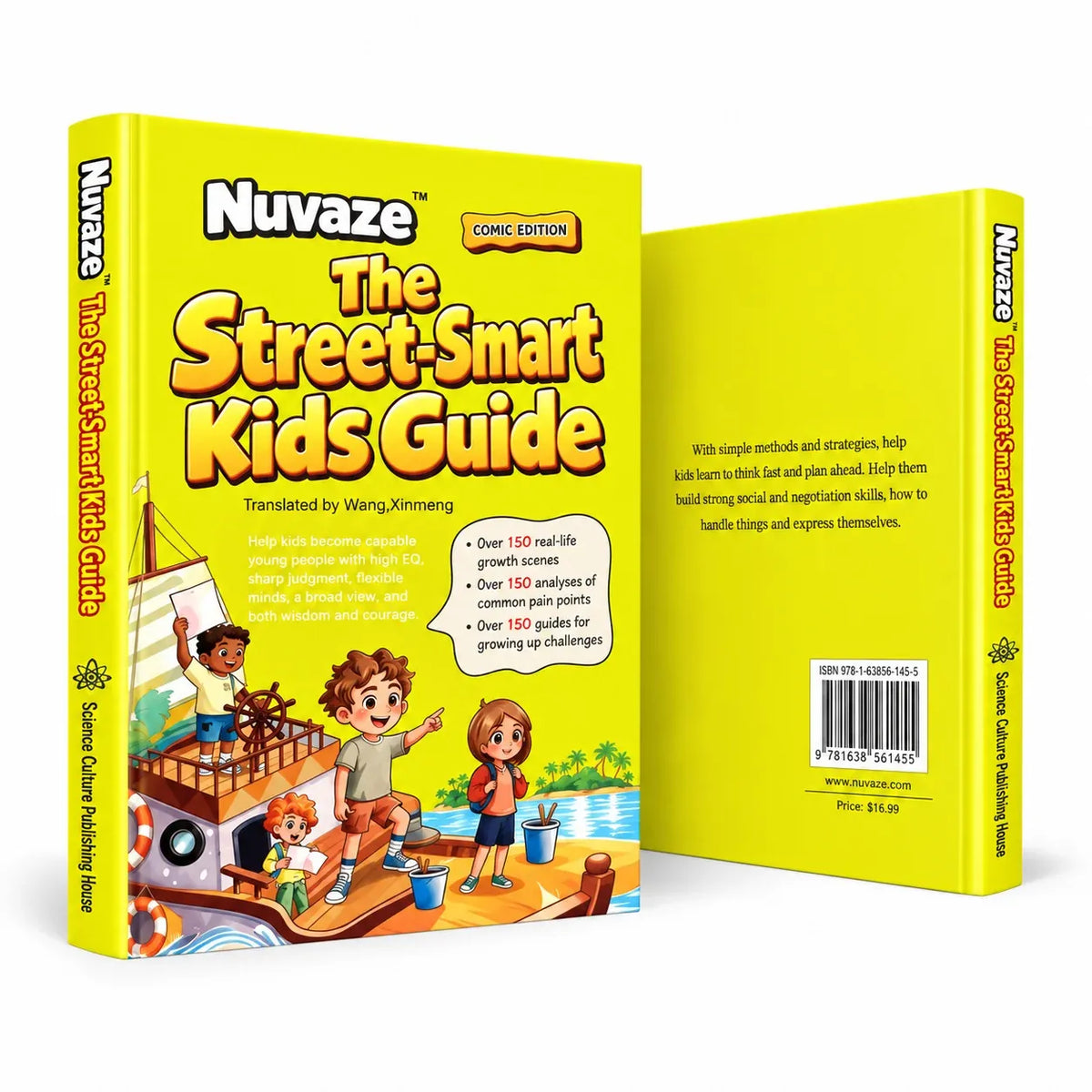 Nuvaze The Street-Smart Kids Guide comic edition book shown from the front and back covers on a plain white background.